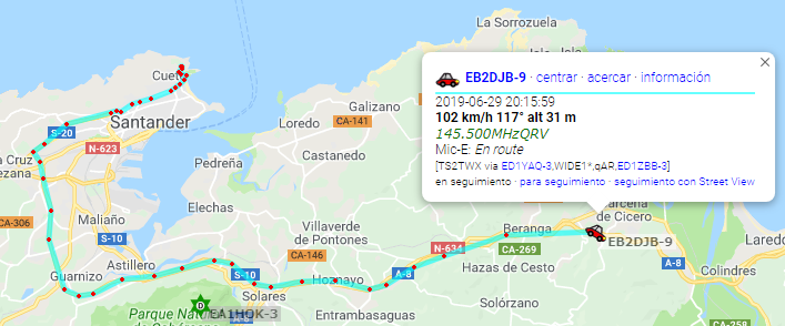 APRS en carretera